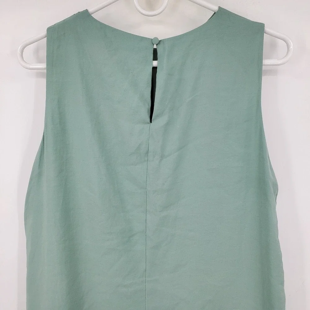 Abercrombie & Fitch Sage Green Draped Shoulder Sleeveless Maxi Dress L Cottage